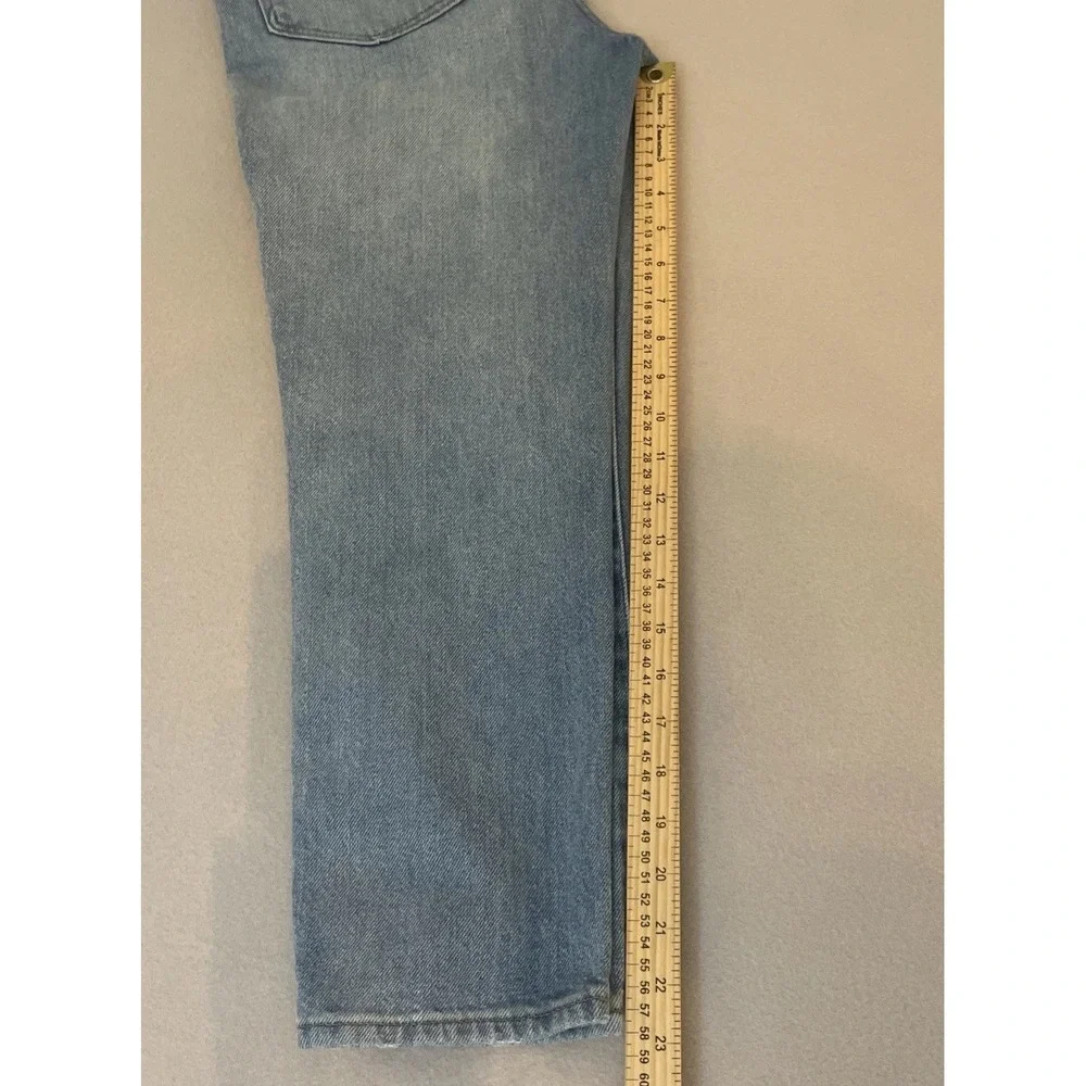 Madewell Womens Perfect Mom Jean 24p Distressed Light Wash EUC & SOFT Fast Ship - Picture 6 of 6
